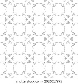 Vector pattern with symmetrical elements . Repeating geometric tiles from striped elements. black patterns.