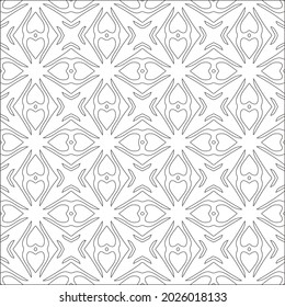 Vector pattern with symmetrical elements . Repeating geometric tiles from striped elements. black patterns.