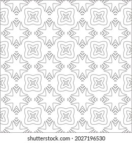 Vector pattern with symmetrical elements . Repeating geometric tiles from striped elements. black patterns.
