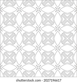 Vector pattern with symmetrical elements . Repeating geometric tiles from striped elements. black patterns.
