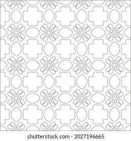 Vector pattern with symmetrical elements . Repeating geometric tiles from striped elements. black patterns.
