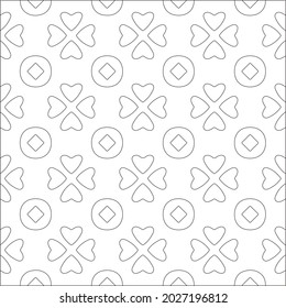 Vector pattern with symmetrical elements . Repeating geometric tiles from striped elements. black patterns.
