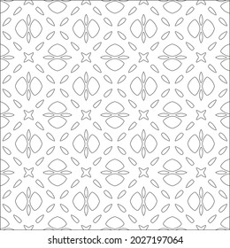 Vector pattern with symmetrical elements . Repeating geometric tiles from striped elements. black patterns.