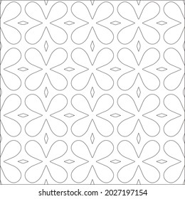 Vector pattern with symmetrical elements . Repeating geometric tiles from striped elements. black patterns.
