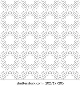 Vector pattern with symmetrical elements . Repeating geometric tiles from striped elements. black patterns.