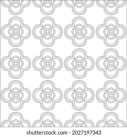 Vector pattern with symmetrical elements . Repeating geometric tiles from striped elements. black patterns.