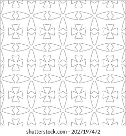 Vector pattern with symmetrical elements . Repeating geometric tiles from striped elements. black patterns.
