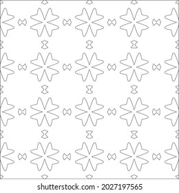 Vector pattern with symmetrical elements . Repeating geometric tiles from striped elements. black patterns.
