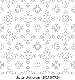 Vector pattern with symmetrical elements . Repeating geometric tiles from striped elements. black patterns.