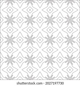 Vector pattern with symmetrical elements . Repeating geometric tiles from striped elements. black patterns.