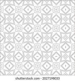 Vector pattern with symmetrical elements . Repeating geometric tiles from striped elements. black patterns.