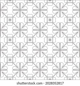 Vector pattern with symmetrical elements . Repeating geometric tiles from striped elements. black patterns.