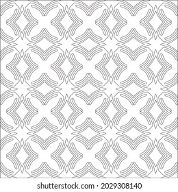 Vector pattern with symmetrical elements . Repeating geometric tiles from striped elements. black patterns.