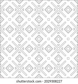 Vector pattern with symmetrical elements . Repeating geometric tiles from striped elements. black patterns.