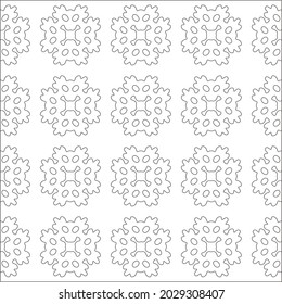 Vector pattern with symmetrical elements . Repeating geometric tiles from striped elements. black patterns.