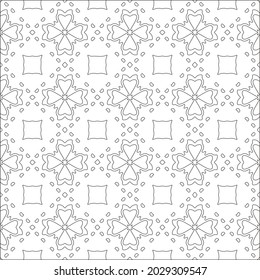 Vector pattern with symmetrical elements . Repeating geometric tiles from striped elements. black patterns.