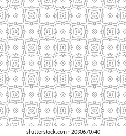 Vector pattern with symmetrical elements . Repeating geometric tiles from striped elements. black patterns.for fabric, wallpaper, packaging. Decorative print