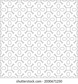 Vector pattern with symmetrical elements . Repeating geometric tiles from striped elements. black patterns.for fabric, wallpaper, packaging. Decorative print