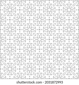 Vector pattern with symmetrical elements . Repeating geometric tiles from striped elements. black patterns.