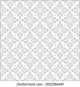 Vector pattern with symmetrical elements . Repeating geometric tiles from striped elements. black patterns.