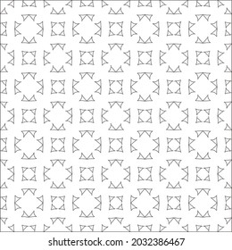 Vector pattern with symmetrical elements . Repeating geometric tiles from striped elements. black patterns.