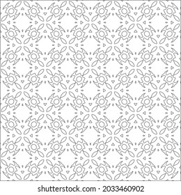 Vector pattern with symmetrical elements . Repeating geometric tiles from striped elements. black patterns.