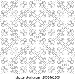 Vector pattern with symmetrical elements . Repeating geometric tiles from striped elements. black patterns.