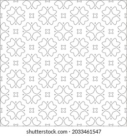 Vector pattern with symmetrical elements . Repeating geometric tiles from striped elements. black patterns.