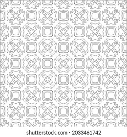 Vector pattern with symmetrical elements . Repeating geometric tiles from striped elements. black patterns.