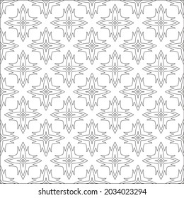 Vector pattern with symmetrical elements . Repeating geometric tiles from striped elements. black patterns.