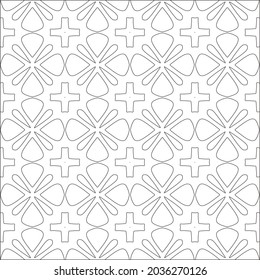 Vector pattern with symmetrical elements . Repeating geometric tiles from striped elements.