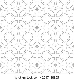 Vector pattern with symmetrical elements . Repeating geometric tiles from striped elements. black patterns.