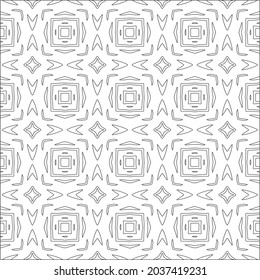 Vector pattern with symmetrical elements . Repeating geometric tiles from striped elements. black patterns.