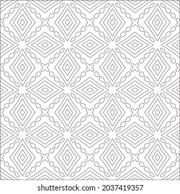 Vector pattern with symmetrical elements . Repeating geometric tiles from striped elements. black patterns.