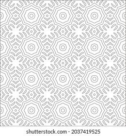 Vector pattern with symmetrical elements . Repeating geometric tiles from striped elements. black patterns.