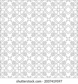 Vector pattern with symmetrical elements . Repeating geometric tiles from striped elements. black patterns.