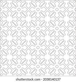 Vector pattern with symmetrical elements . Repeating geometric tiles from striped elements. black patterns.