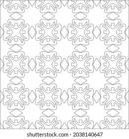 Vector pattern with symmetrical elements . Repeating geometric tiles from striped elements. black patterns.