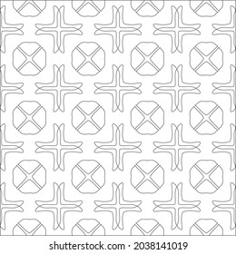 Vector pattern with symmetrical elements . Repeating geometric tiles from striped elements. black patterns.