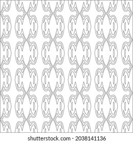Vector pattern with symmetrical elements . Repeating geometric tiles from striped elements. black patterns.