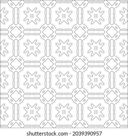 Vector pattern with symmetrical elements . Repeating geometric tiles from striped elements. black patterns.
