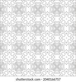 Vector pattern with symmetrical elements . Repeating geometric tiles from striped elements. black patterns.
