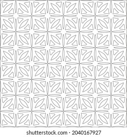 Vector pattern with symmetrical elements . Repeating geometric tiles from striped elements. black patterns.