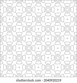 Vector pattern with symmetrical elements . Repeating geometric tiles from striped elements. black patterns.