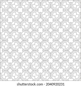 Vector pattern with symmetrical elements . Repeating geometric tiles from striped elements. black patterns.