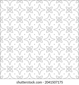 Vector pattern with symmetrical elements . Repeating geometric tiles from striped elements. black patterns.