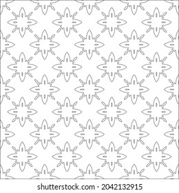 Vector pattern with symmetrical elements . Repeating geometric tiles from striped elements.