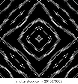 Vector pattern with symmetrical elements . Repeating geometric tiles from striped elements. black patterns.