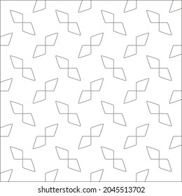 Vector pattern with symmetrical elements . Repeating geometric tiles from striped elements.