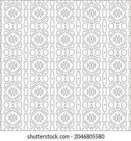Vector pattern with symmetrical elements . Repeating geometric tiles from striped elements. black patterns.